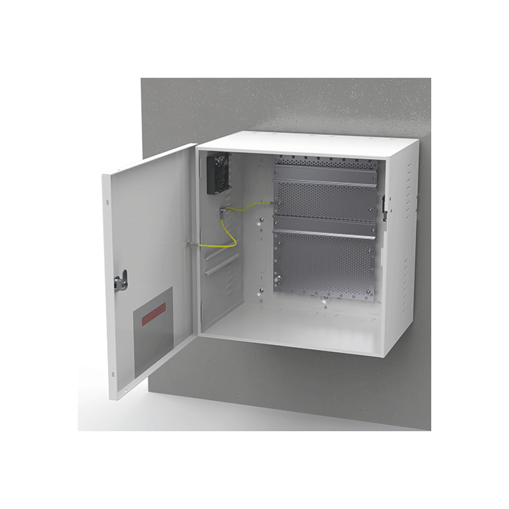 Coffret Modulaire Blanc 355X355X237Mm Avec Rail Din + Grille Perforée