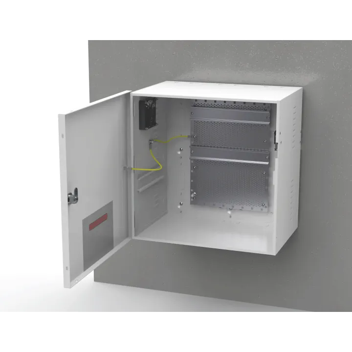 Coffret Modulaire Blanc 355X355X237Mm Avec Rail Din + Grille Perforée
