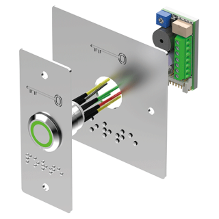 Bp Inox Avec Plaques Étroite Et Large+Braille Porte Led Bicolore V/B