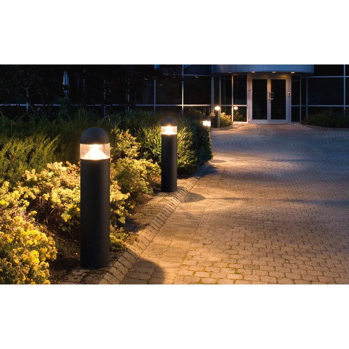 Kjevik borne extérieure robuste noir 2060lm 3000K Ra-80 non dimmable