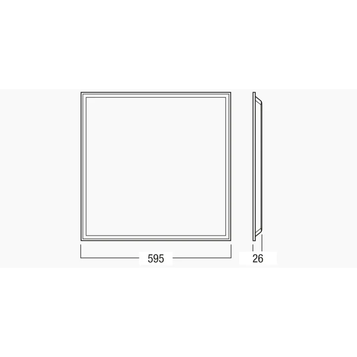 Dalle Backlit 600X600 36W Ugr19, 4000K, Sans Driver, Colisage Par 6
