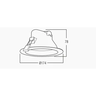 Plafonnier Downlight Aton 17W 4000K Blanc
