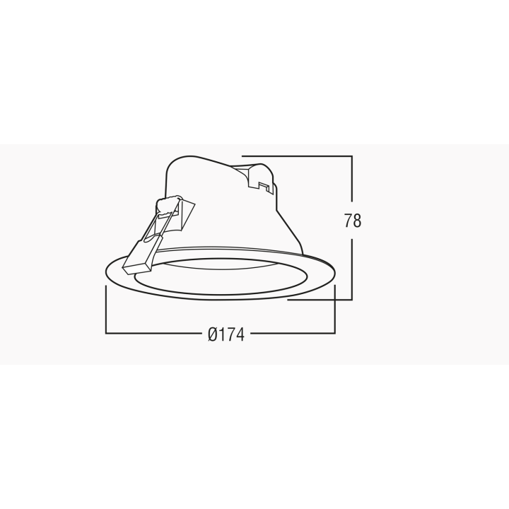 Downlight Aton 17W 4000K Blanc