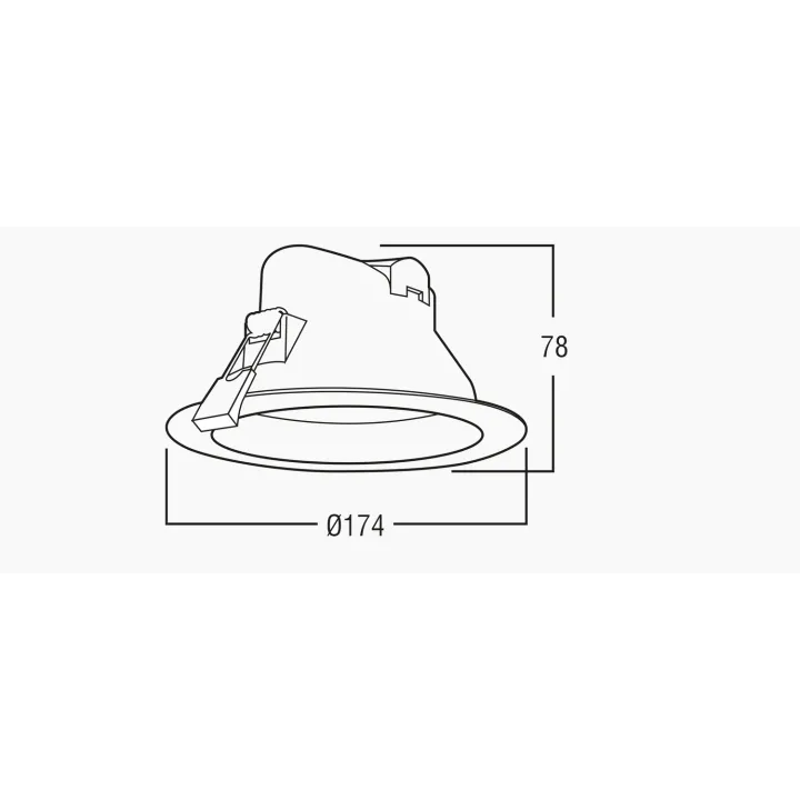 Plafonnier Downlight Aton 17W 4000K Blanc