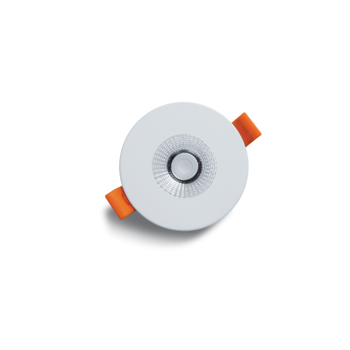 Spot ORION 7 watts, IP44, 36°, collerette blanche, blanc naturel 4000