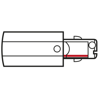 Alimentation pour rail de Tracklight 3 phases - couleur noir - GAUCHE
