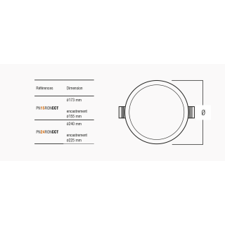 Dalle Ronde 18/20/24W, Cct, Ip54, Avec Boitier De Repiquage
