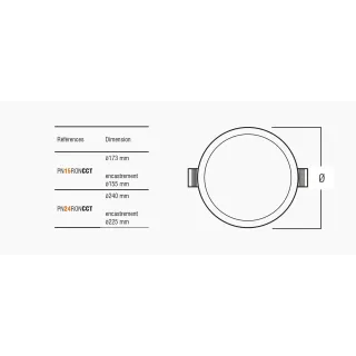Dalle Ronde 18/20/24W, Cct, Ip54, Avec Boîtier De Repiquage