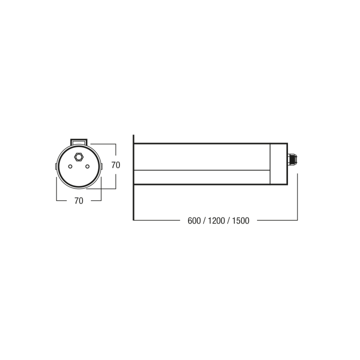 Tubulaire Pro2 20/25/30/36W 120Cm 4000K 160Lm/W Traversant