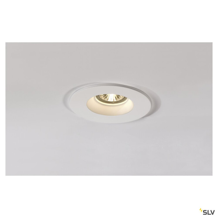 PLASTRA, encastré, GU10, rond, plâtre, 35W max.