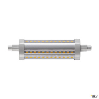 Source LED QT-DE12, R7s 118mm, gris, 15W, 3000K, variable