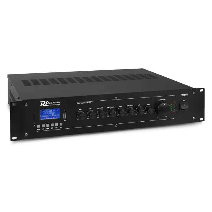 Amplificateur 120 W, 100 V, 8 Ω, Mixeur, 6 Canaux, Multimédia / Bt - Prm120