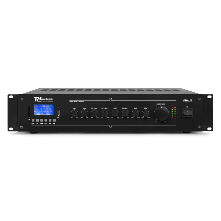 Amplificateur 120 W, 100 V, 8 Ω, Mixeur, 6 Canaux, Multimédia / Bt - Prm120
