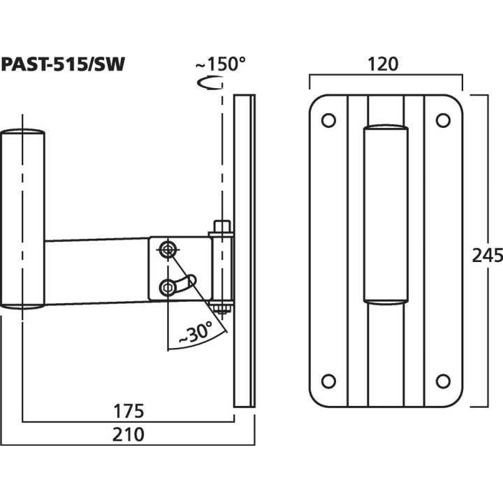 Support Mural Pour Encein,20Kg