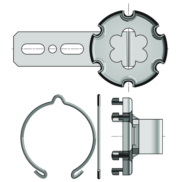 Plaque Support D50 À Visser/Déport 20 Mm