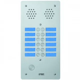 Plaque AV Alu 6Mm 2R 12Bp pour systèmes URMET