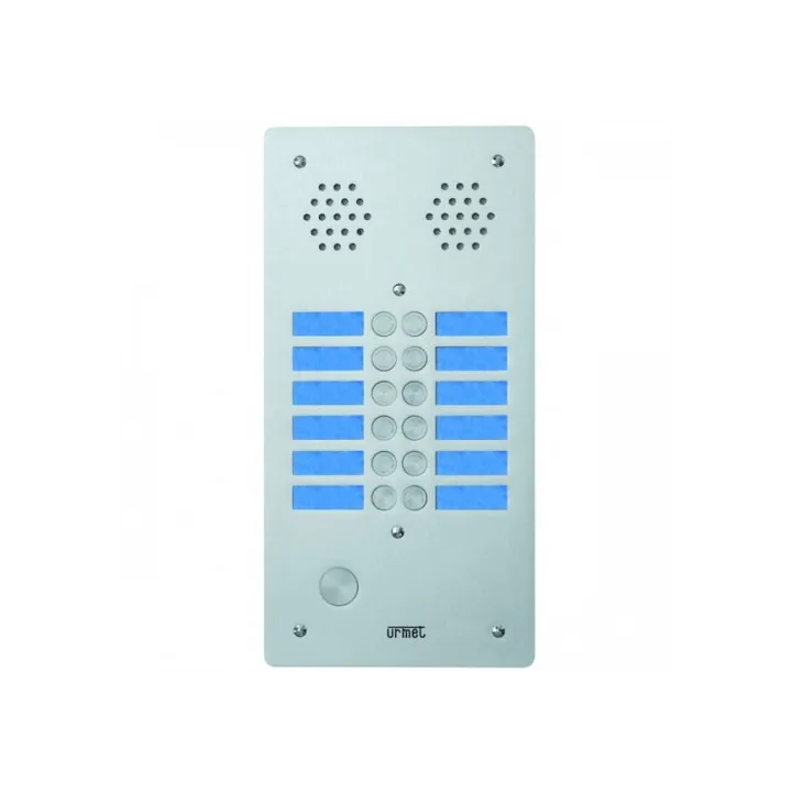 Plaque AV Alu 6Mm 2R 12Bp pour systèmes URMET
