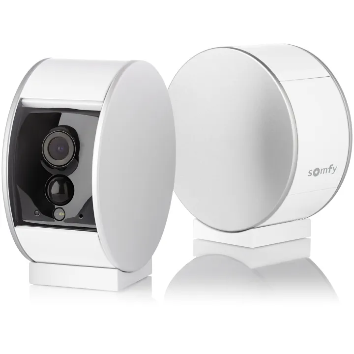 Somfy Indoor Camera équipée d’un volet motorisé pour protéger la vie privée