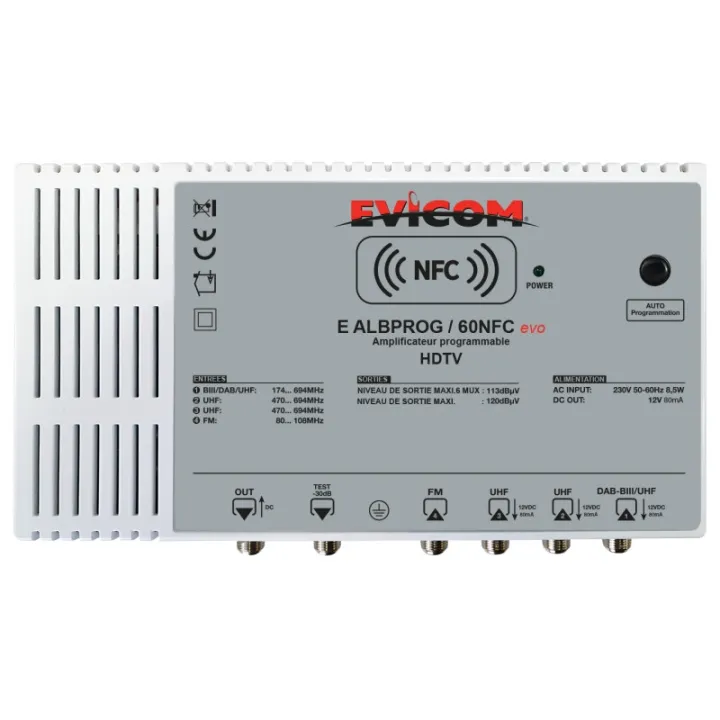 Amplificateur 60 Db Programmable 32 Canaux À Très Haute Sélectivité