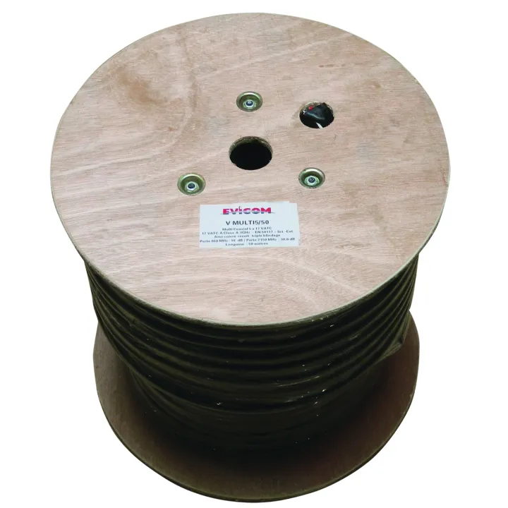 Câble multi-coaxiaux - 5 câbles - Classe A  (touret de 50 m)