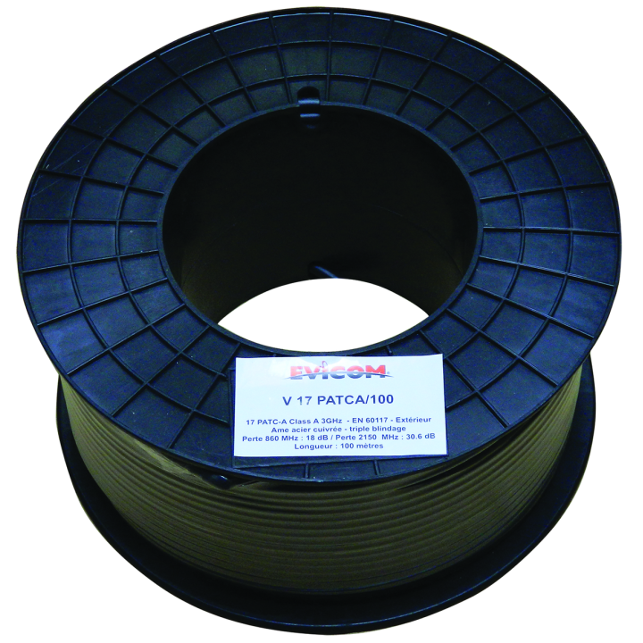 Câble Noir -17Db En 100 M Classe A -Au Metre, Se Vend Par 100