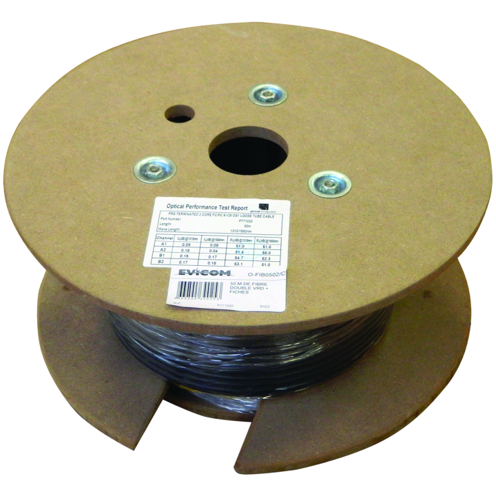 Fibre Optique Vrd Double De 50 M Conectique Fc/Pc À Fc/Pc