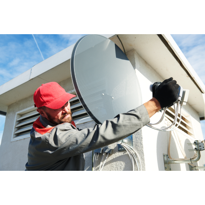 Parabole Acier Grise 80 Cm - Dim : 63 X 58 Cm