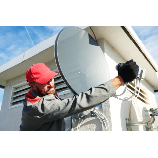 Parabole Acier Grise 65 Cm - Dim : 63 X 58 Cm