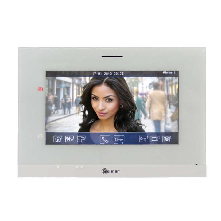 Moniteur vidéo couleur ART7 LITE mains libres 7'' en ABS blanc (G2P)