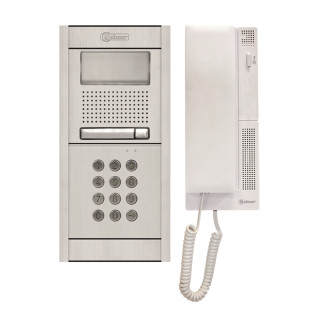 Kit audio encastré NEXA alu 1 appel (4+N) avec clavier à codes