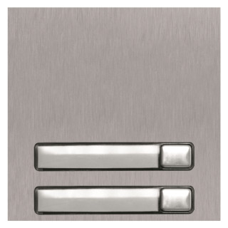 Module Nexa Inox 1 Rangée 2 Boutons, Finition Inox