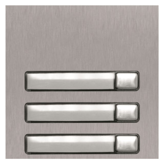 Module Nexa Inox 1 Rangée 3 Boutons, Finition Inox