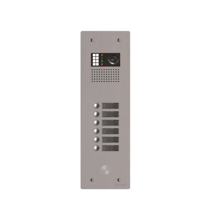 Platine Monobloc Hr Alu Audio Ou Vidéo Bus G2P 1 Rangée 6 Boutons