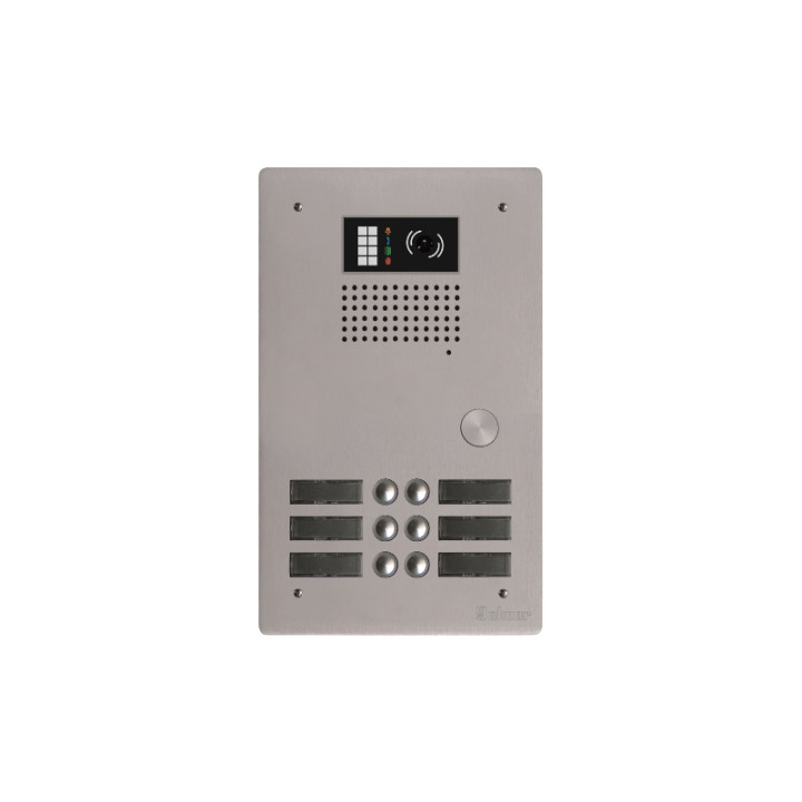 Platine Monobloc Hr Alu Audio Ou Vidéo Bus G2P 2 Rangées 6 Boutons