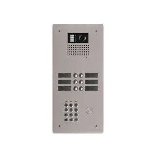 Platine Hr Alu + Clavier Audio Ou Vidéo Bus G2P 2 Rangées 6 Boutons