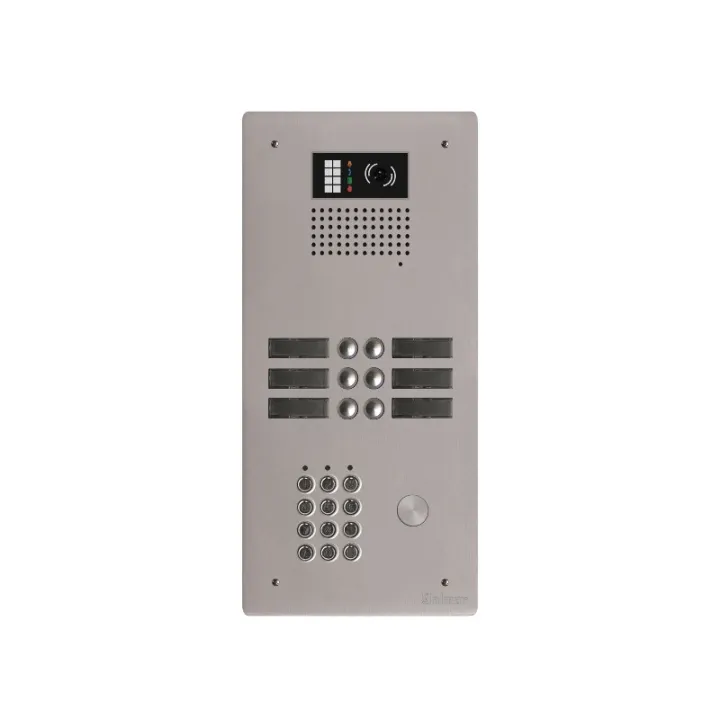 Platine Hr Alu + Clavier Audio Ou Vidéo Bus G2P 2 Rangées 6 Boutons