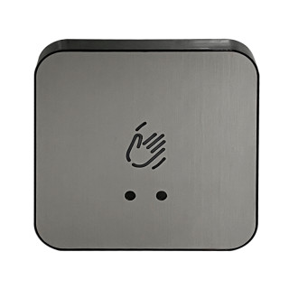 Bouton de sortie NO/NF éclairé sans contact INOX/ABS 86x86 mm