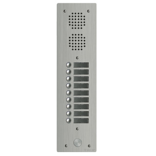 Platine monobloc HR alu audio analogique (1+N) 1 rangée 10 boutons