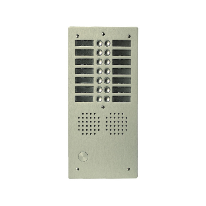 Platine Monobloc Hr Alu Audio Analogique (1+N) 2 Rangées 14 Boutons Champagne