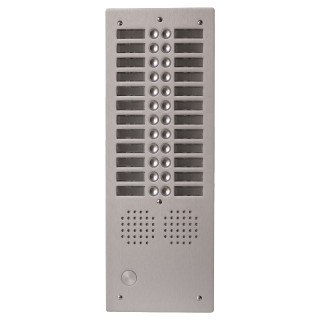 Platine monobloc HR alu audio analogique (1+N) 2 rangées 24 boutons