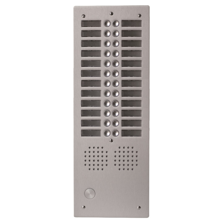 Platine monobloc HR alu audio analogique (1+N) 2 rangées 24 boutons