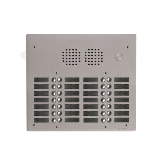 Platine monobloc HR alu audio analogique (1+N) 4 rangées 28 boutons