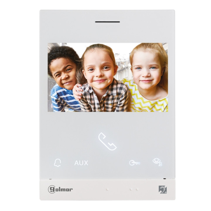 Moniteur avec écran 4.3'' mains-libres Blanc (Boucle Magnétique)