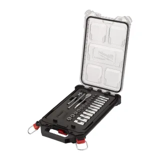 Coffret 28Pc Packout Badge Et Douille À Cliquet 1/4"