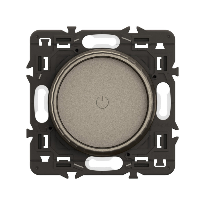 Variateur Avec Bague Rotative 200W Led Céliane - Enjoliveur Titanium Et Support