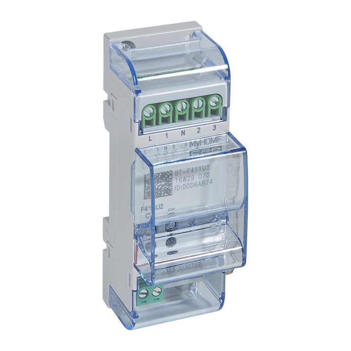 Actionneur 2 Relais Pour Éclairage/Moteur Myhome_Up - 2 Modules