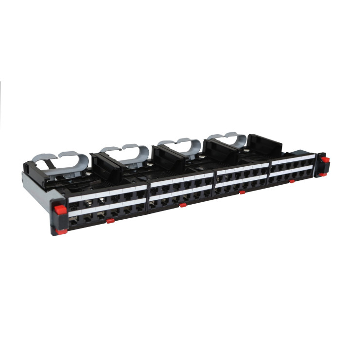 Panneau Brassage Droit 19Pouces 1U Lcs³ À Équiper 48 Connecteurs Haute Densité