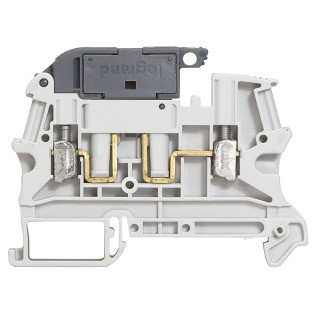 Bloc Jonc Viking 3 À Vis - 1 Jonction - Pr Cartouche Fusible 5X20 Gris - Pas 6