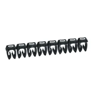 Repère Cab 3 Pour Filerie 0,5Mm² À 1,5Mm² Et Blocs De Jonction Chiffre 0 Noir