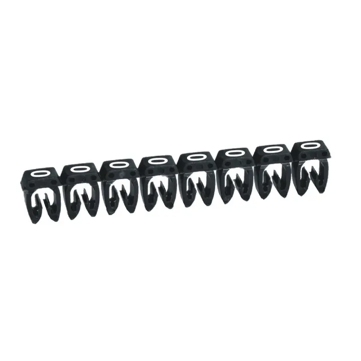 Repère Cab 3 Pour Filerie 0,5Mm² À 1,5Mm² Et Blocs De Jonction Chiffre 0 Noir